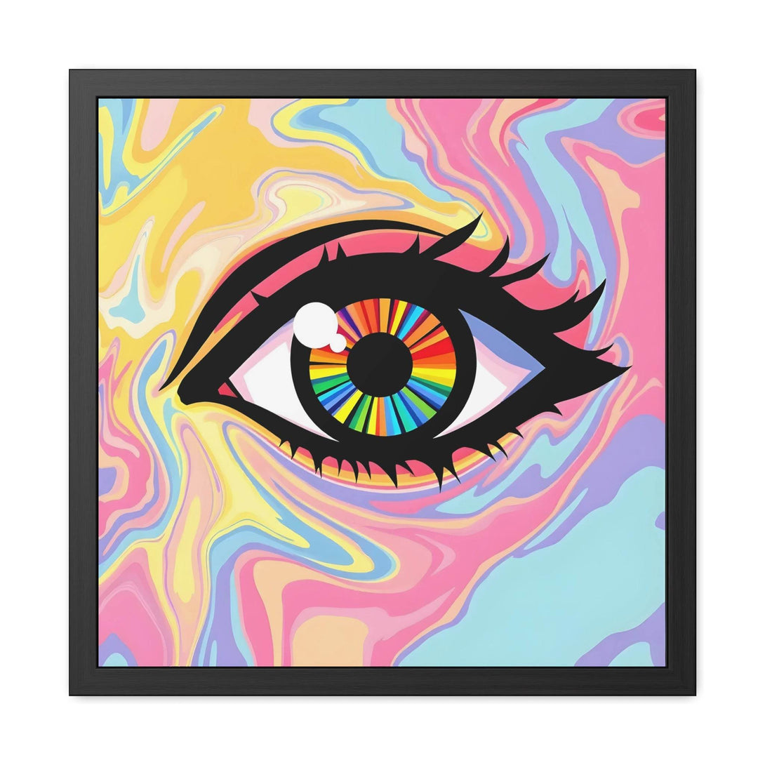 PsEyeFlow #12 - Prismatic Glimpse. ( wood Framed semi-gloss coated paper ) - Highdellic