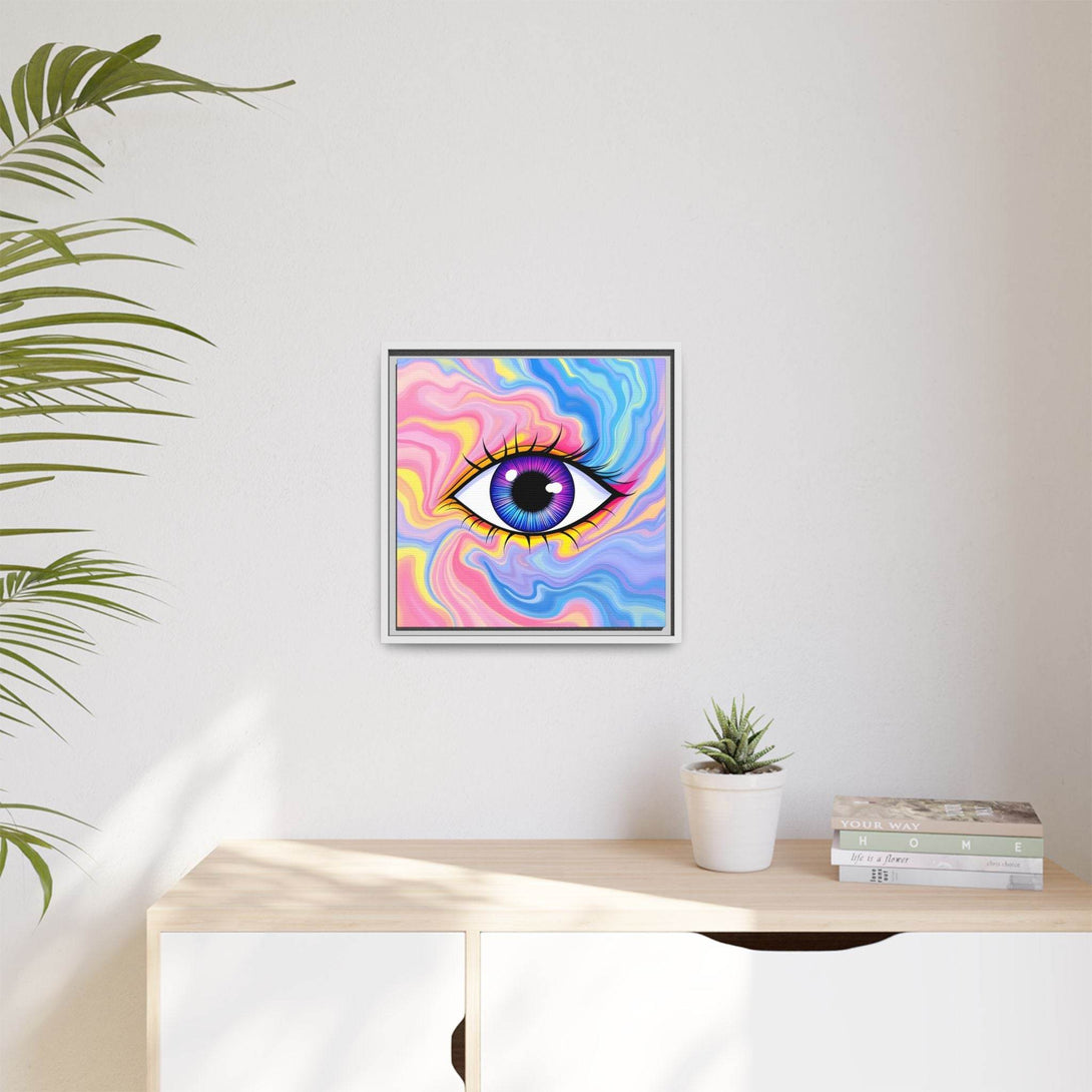 PsEyeFlow #28 - Cosmic Mirage on Framed Matte Canvas (Multi-color) - Highdellic