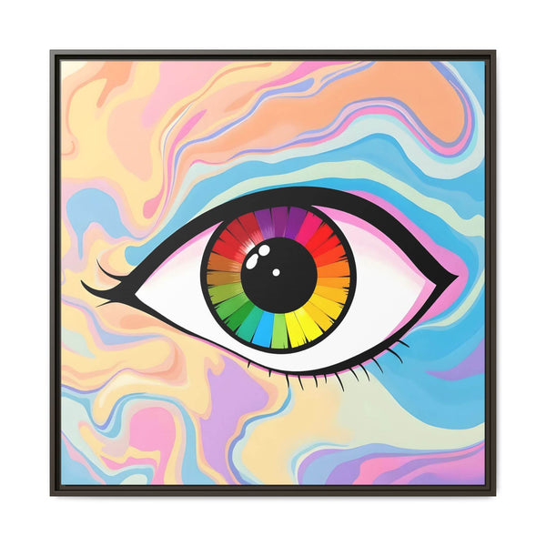 PsEyeFlow #1 – Prism Vision. (Matte Canvas, Framed, Multi-color) - Highdellic
