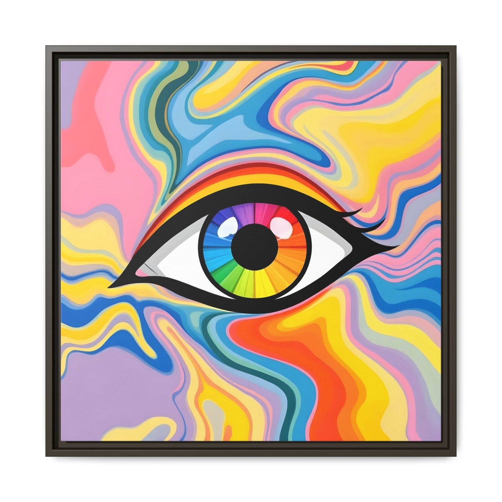 PsEyeFlow #27 - Spectrum Drift. (Matte Canvas, Framed (Multi-color)) - Highdellic