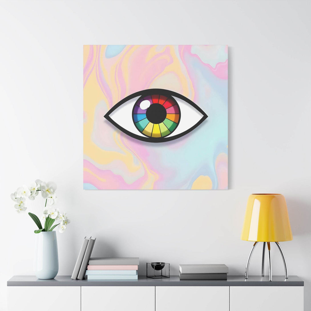 PsEyeFlow 5 - Prism Stare. (Satin Canvas, Stretched) - Highdellic