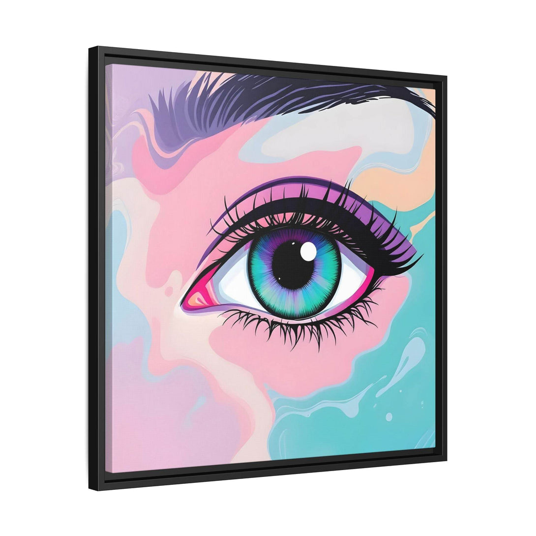 PsEyeFlow #2 – Lucid Gaze. ( Colorful Framed Matte Canvas Decor ) - Highdellic