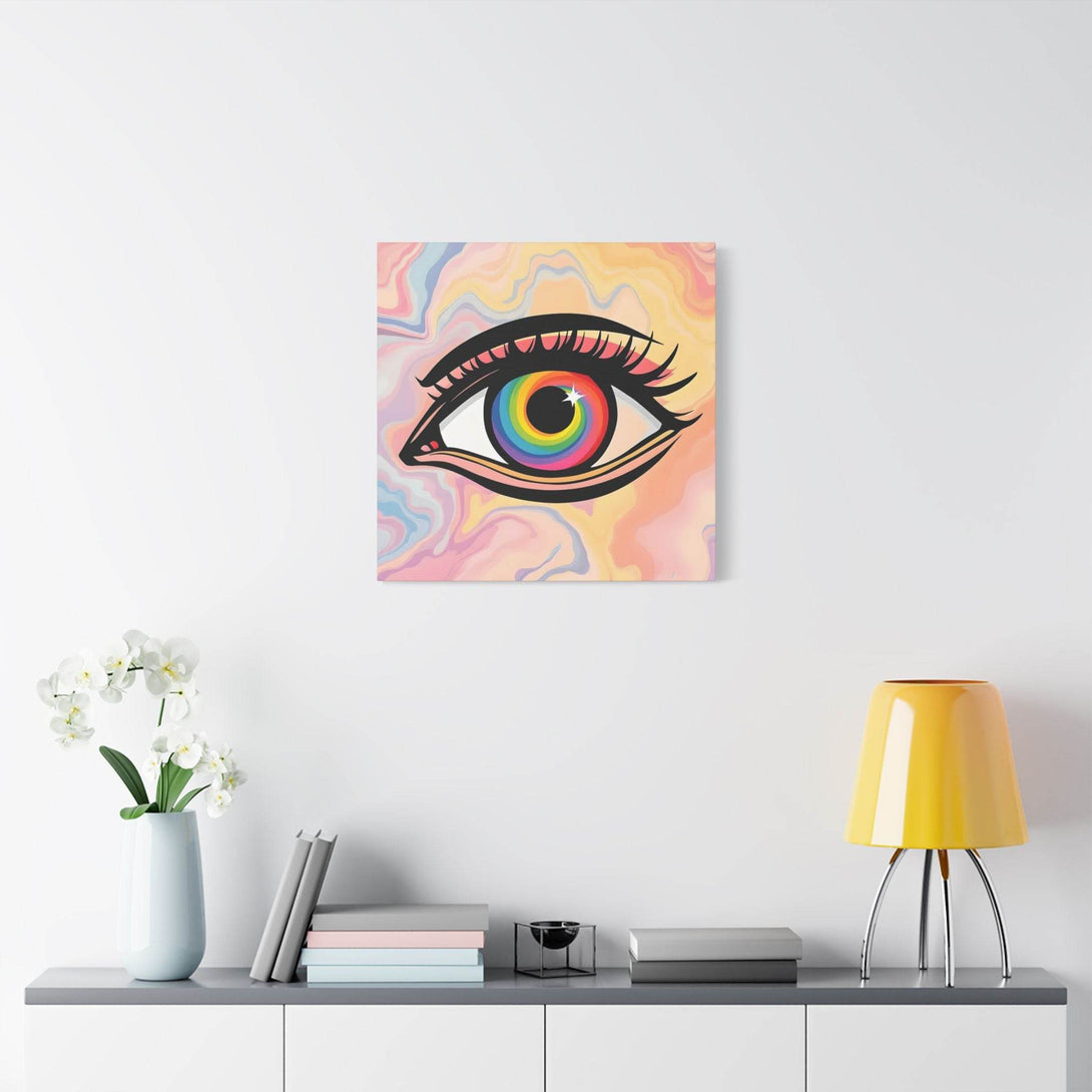 PsEyeFlow #14 - Radiant Spiral. (Satin Canvas, Stretched) - Highdellic