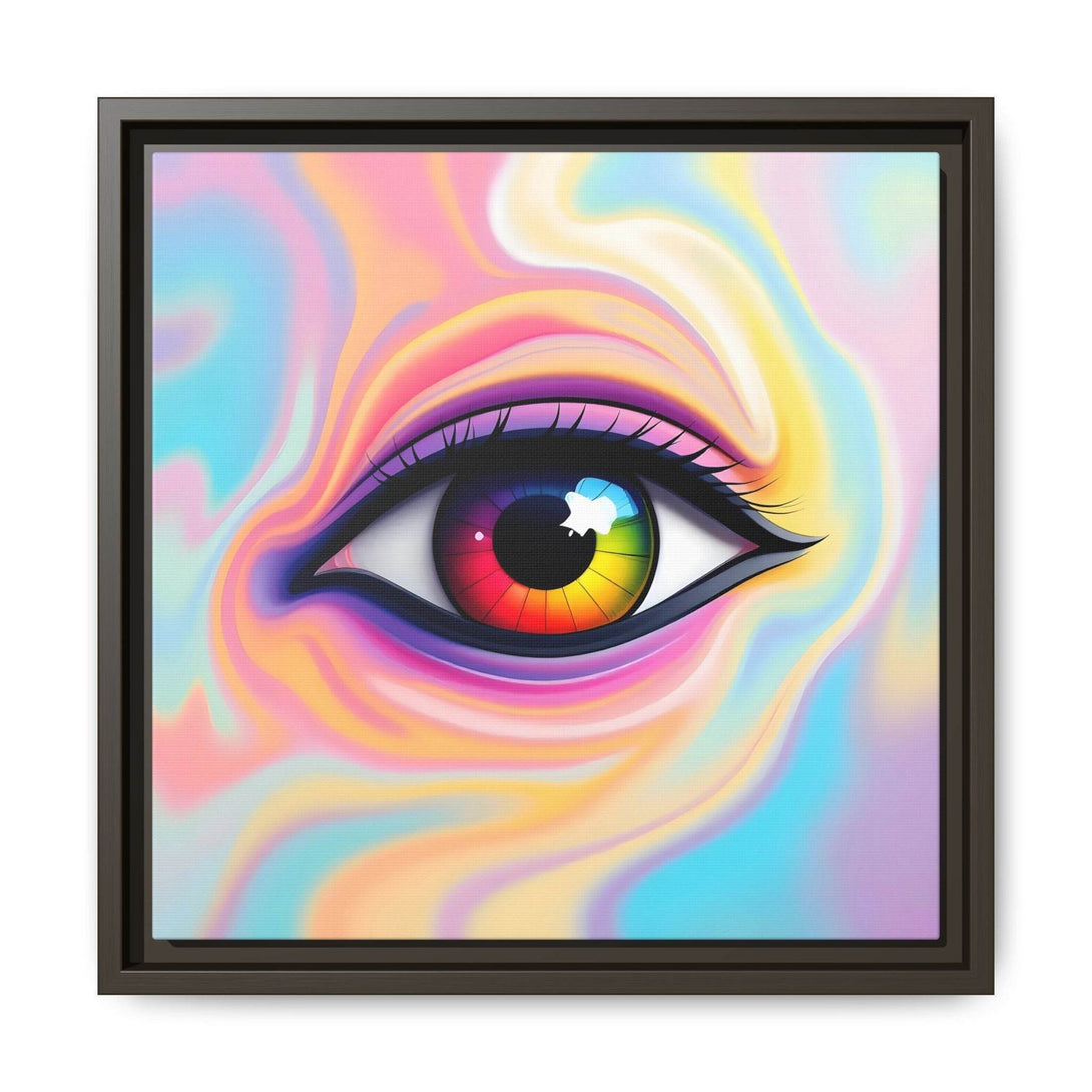 PsEyeFlow #34 – Veil of Visions on Framed Matte Canvas (multi colour) - Highdellic