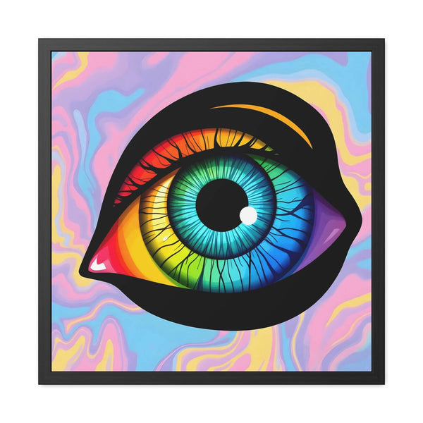 PsEyeFlow 4 - Chromatic Vision. ( wood Framed semi-gloss coated paper ) - Highdellic