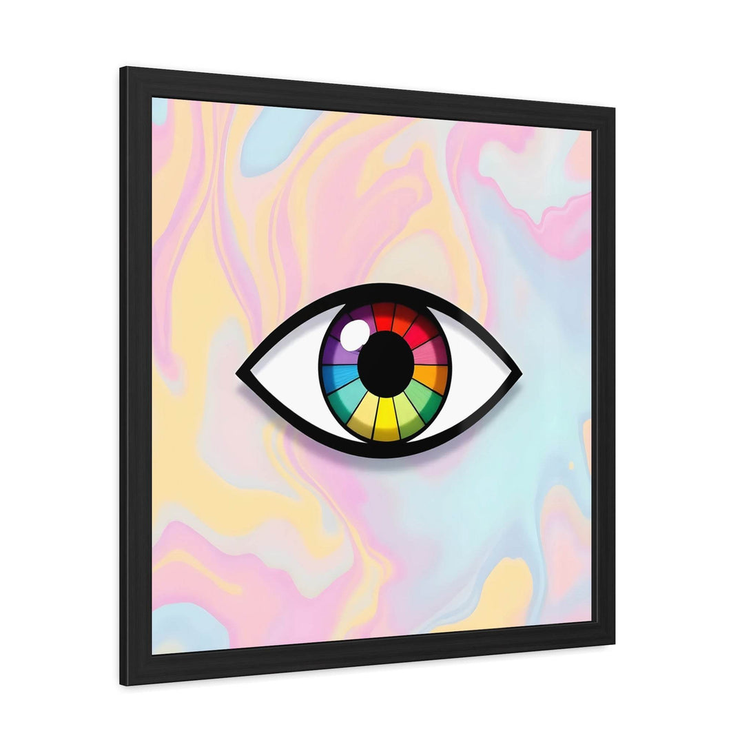 PsEyeFlow 5 - Prism Stare. ( wood Framed semi-gloss coated paper ) - Highdellic