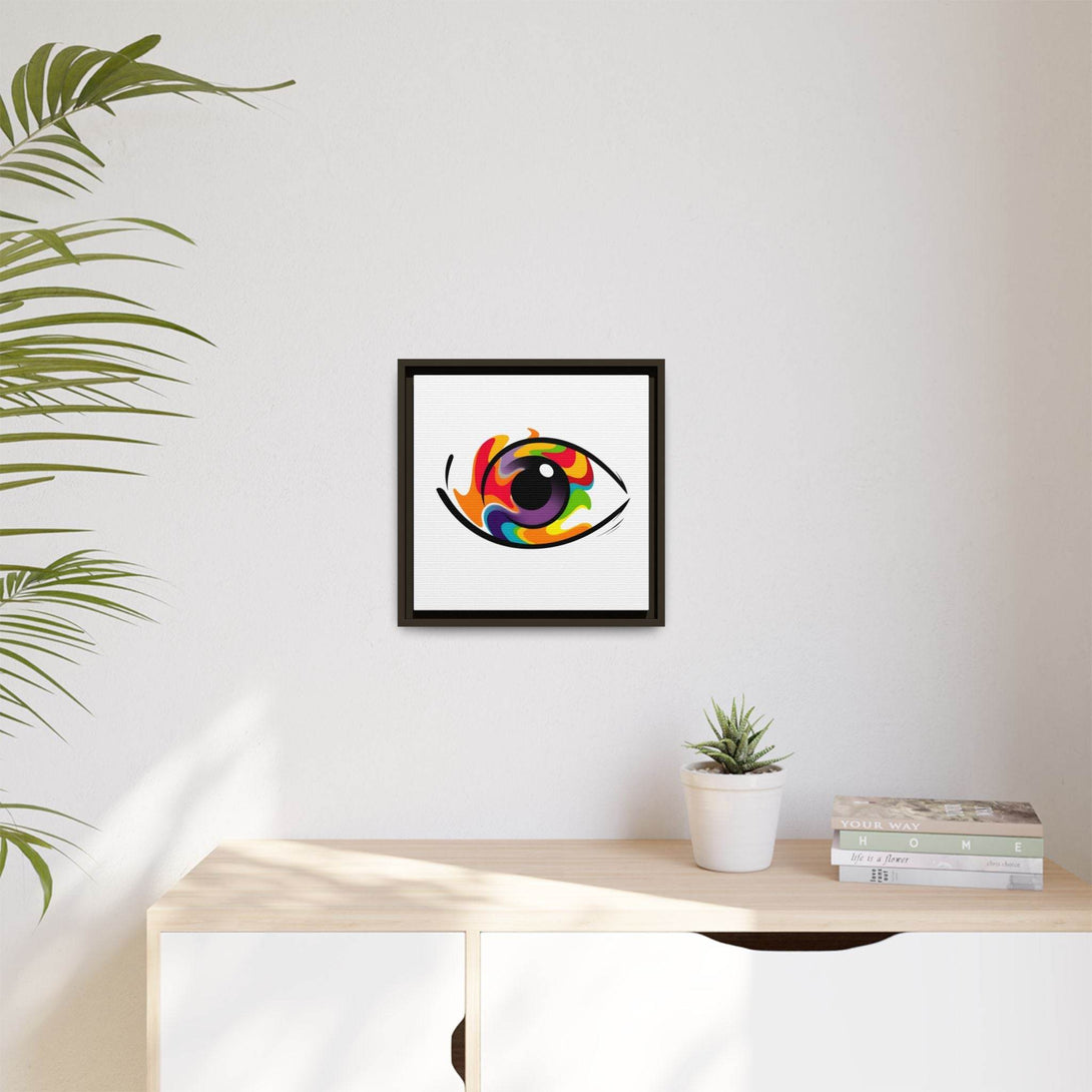 PsEyeGo 3 – Chromatic Flame on Framed Matte Canvas (Multi-color) - Highdellic