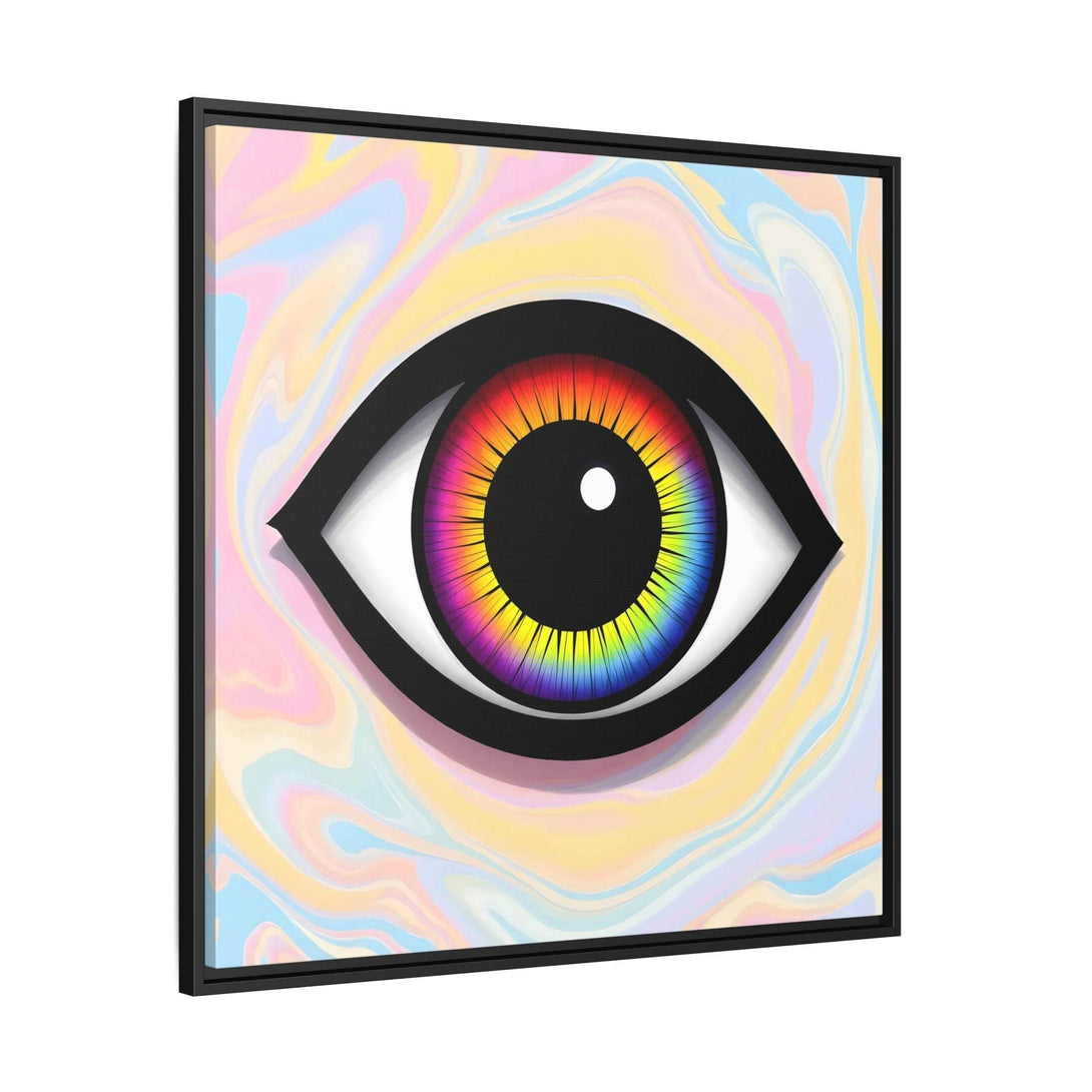 PsEyeFlow #25 - Chromatic Horizon. (Matte Canvas, Framed (Multi-color)) - Highdellic