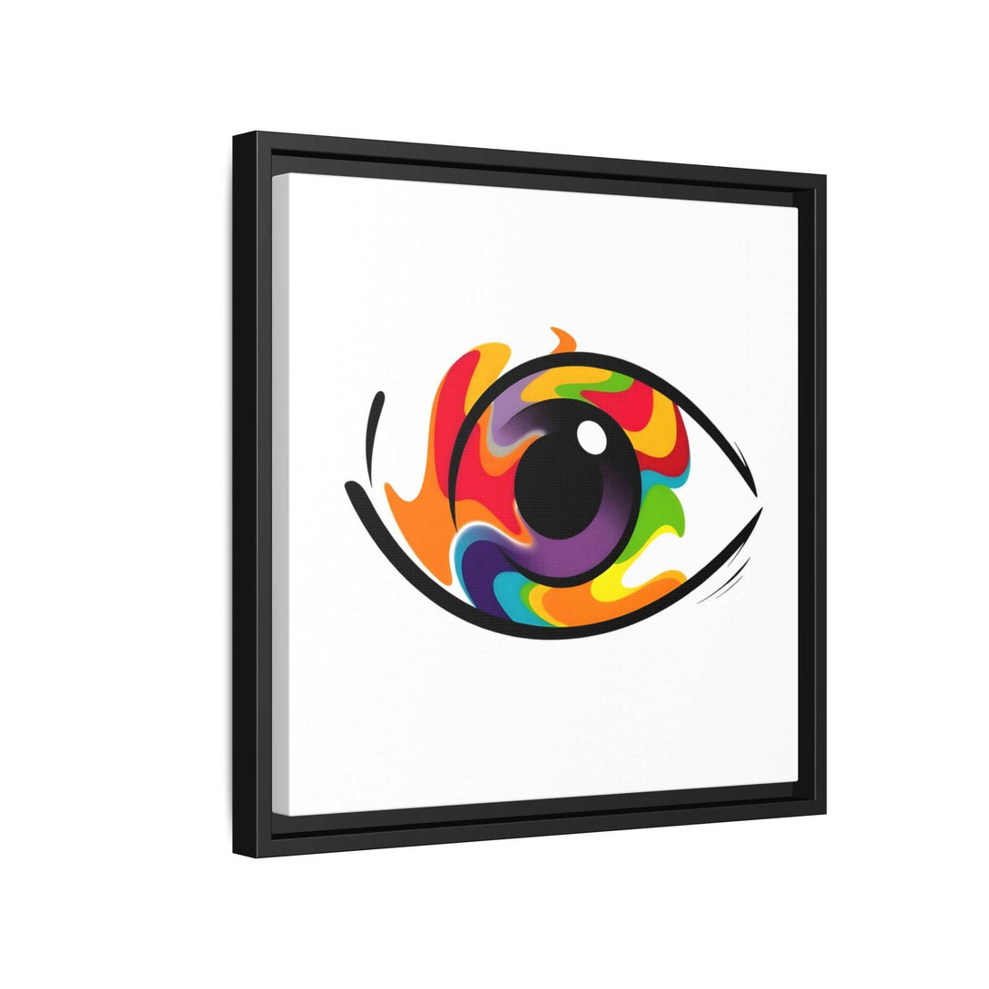 PsEyeGo 3 – Chromatic Flame on Framed Matte Canvas (Multi-color) - Highdellic