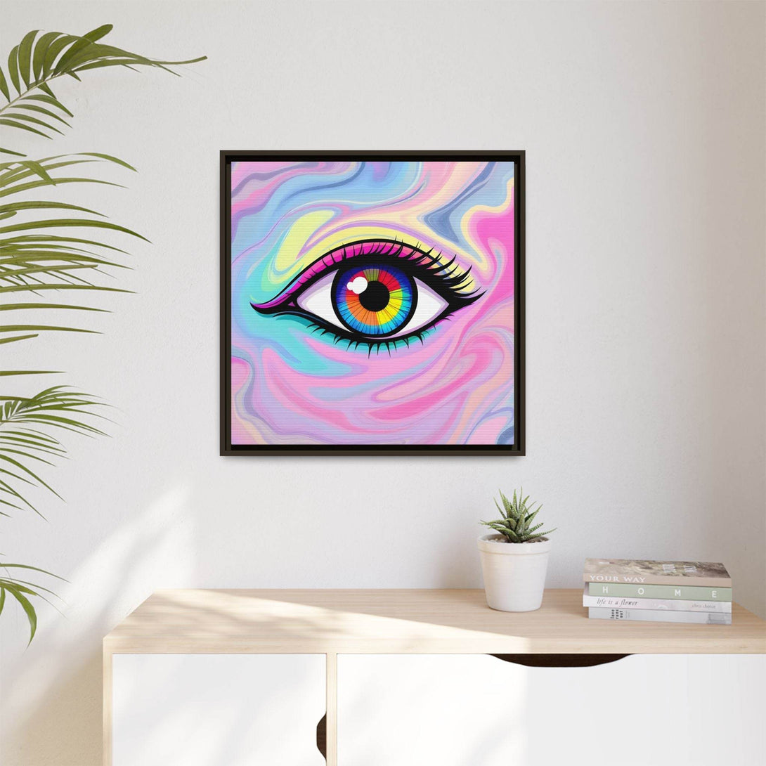 PsEyeFlow #8 - Radiant Vision. ( Colourful Framed Matte Canvas Decor ) - Highdellic