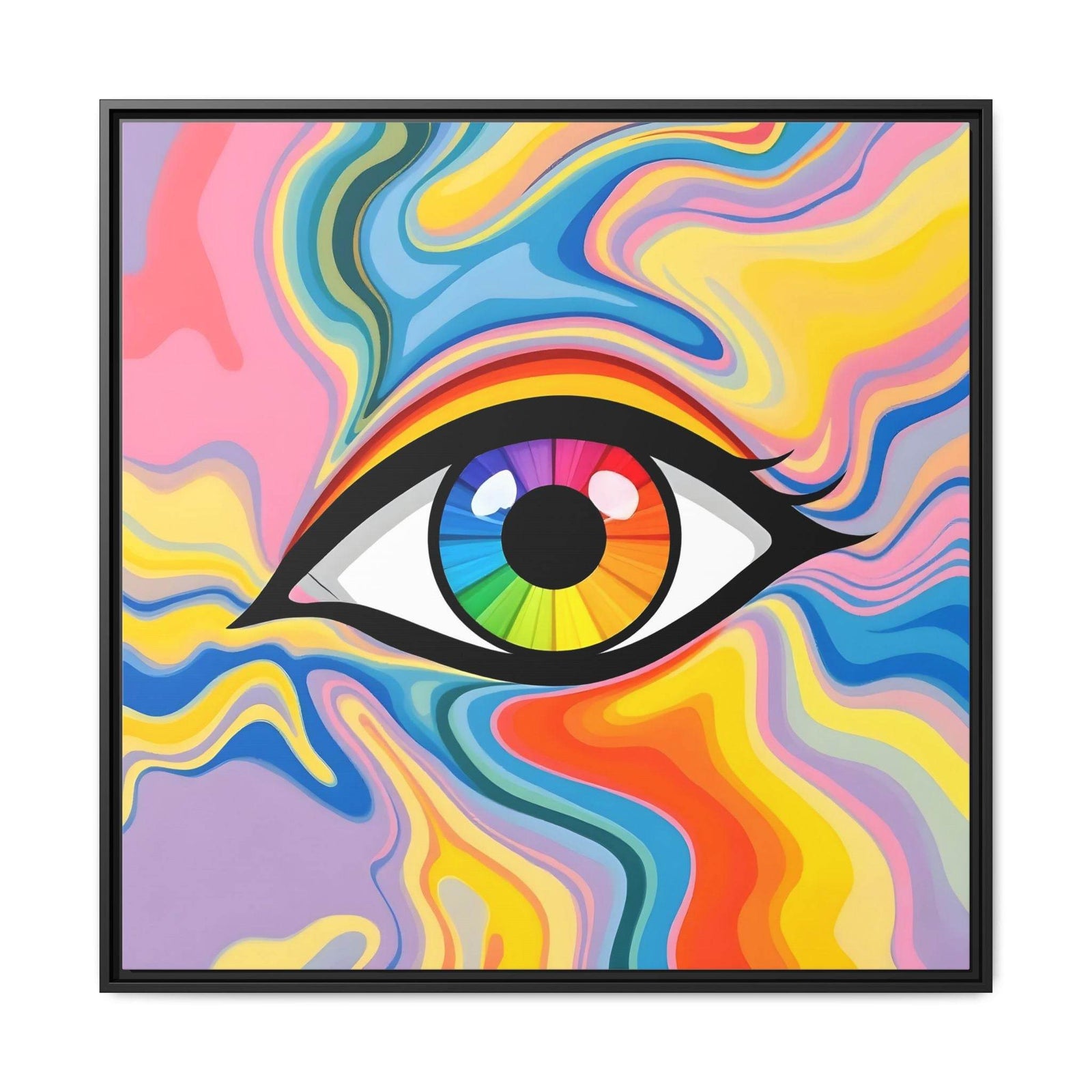 PsEyeFlow #27 - Spectrum Drift. (Matte Canvas, Framed (Multi-color)) - Highdellic