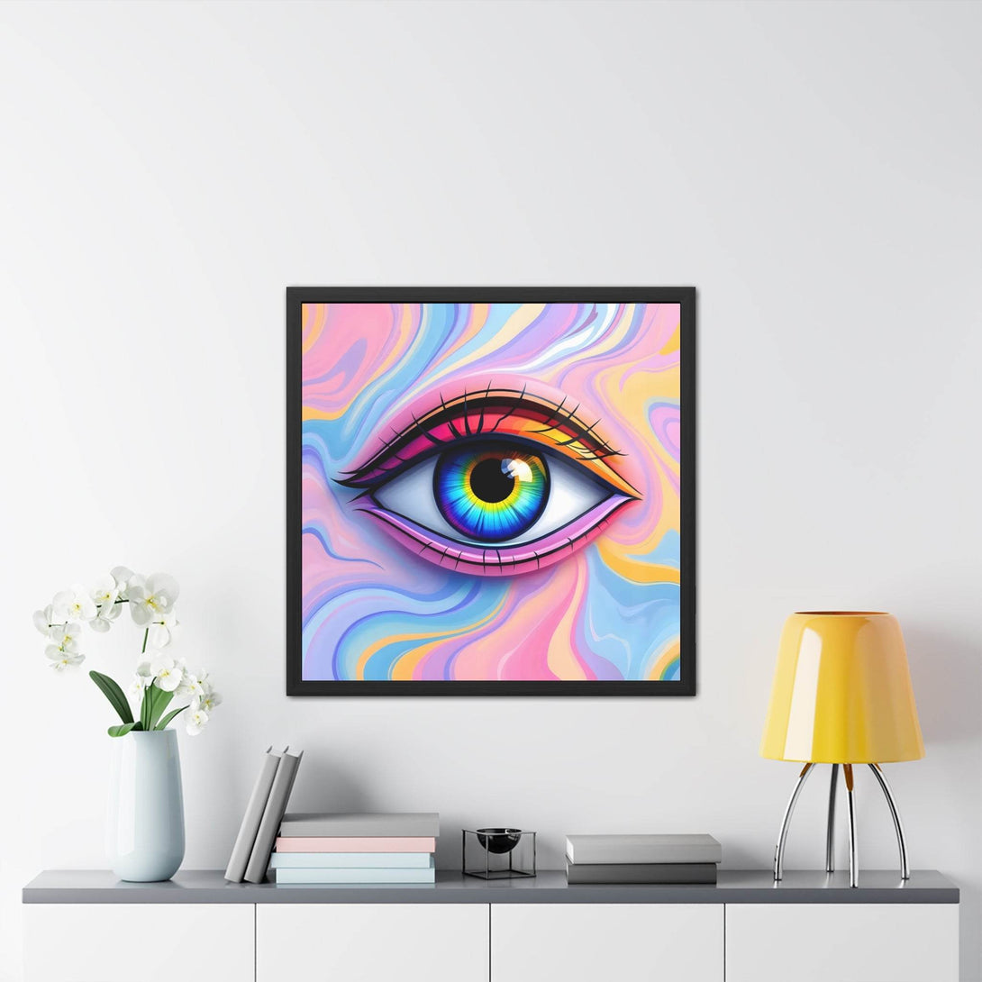 PsEyeFlow #13 - Luminous Gaze. ( wood Framed semi-gloss coated paper ) - Highdellic