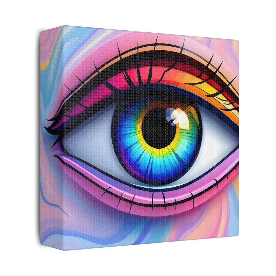 PsEyeFlow #13 - Luminous Gaze. (Satin Canvas, Stretched) - Highdellic