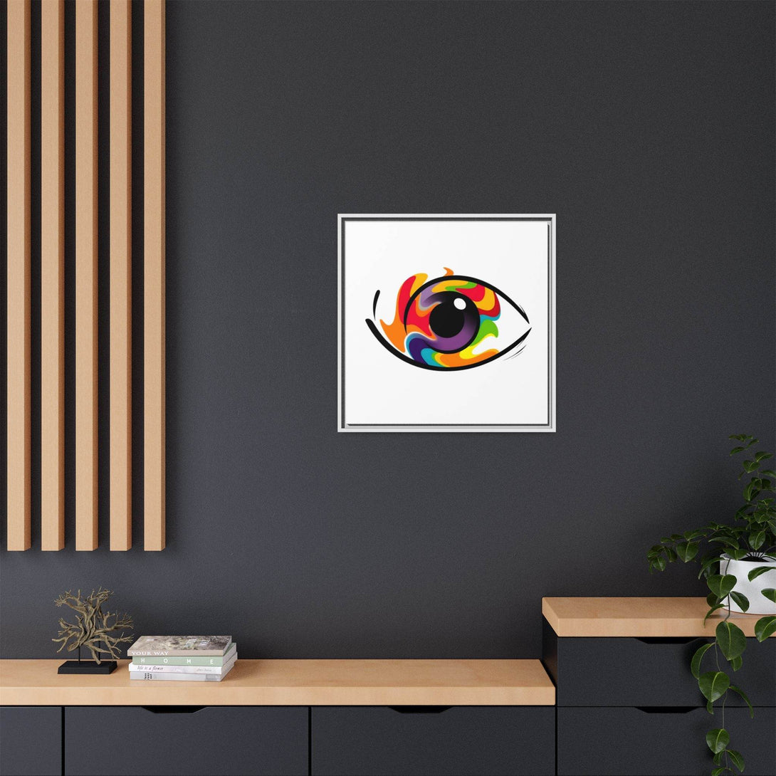 PsEyeGo 3 – Chromatic Flame on Framed Matte Canvas (Multi-color) - Highdellic
