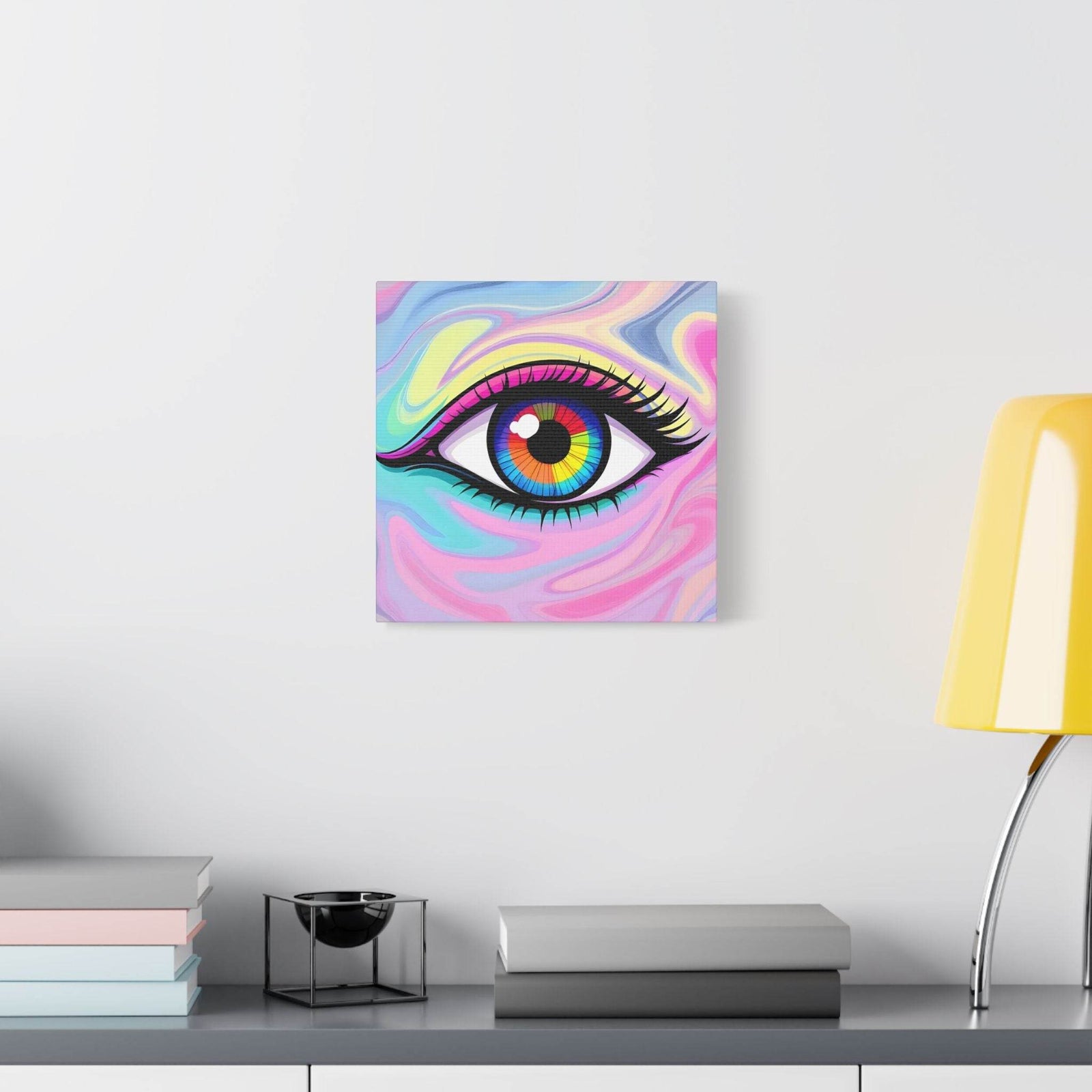 PsEyeFlow #8 - Radiant Vision. (Satin Canvas, Stretched) - Highdellic