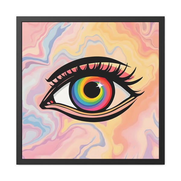 PsEyeFlow #14 - Radiant Spiral (Framed Poster)