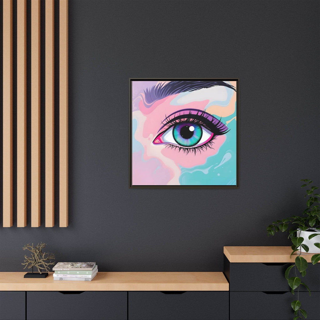 PsEyeFlow #2 – Lucid Gaze. ( Colorful Framed Matte Canvas Decor ) - Highdellic