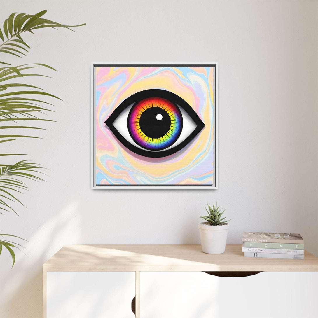 PsEyeFlow #25 - Chromatic Horizon. (Matte Canvas, Framed (Multi-color)) - Highdellic