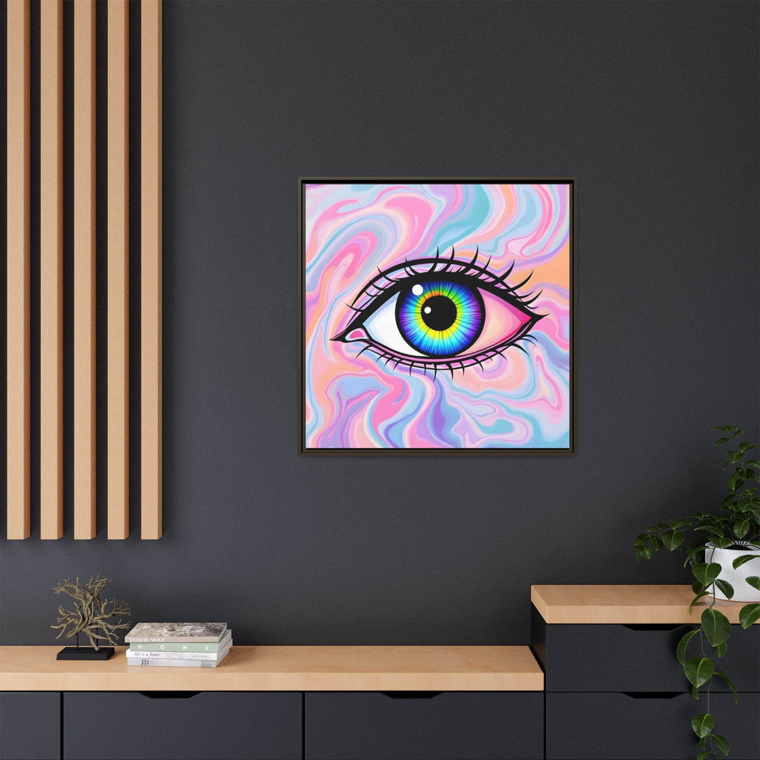 PsEyeFlow #3 – Vivid Mirage (Matte Canvas, Framed (Multi-color)) - Highdellic
