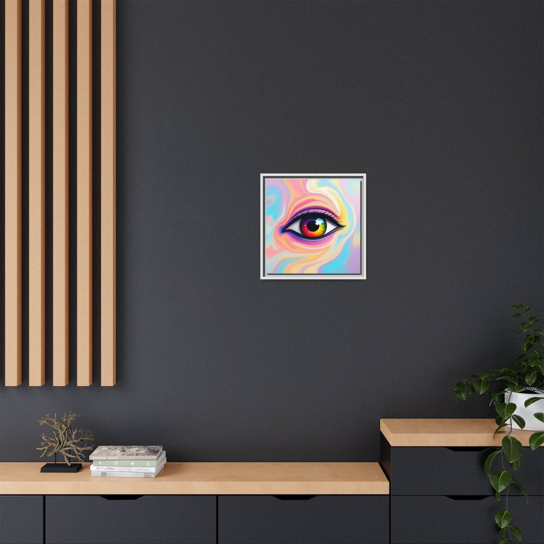 PsEyeFlow #34 – Veil of Visions on Framed Matte Canvas (multi colour) - Highdellic