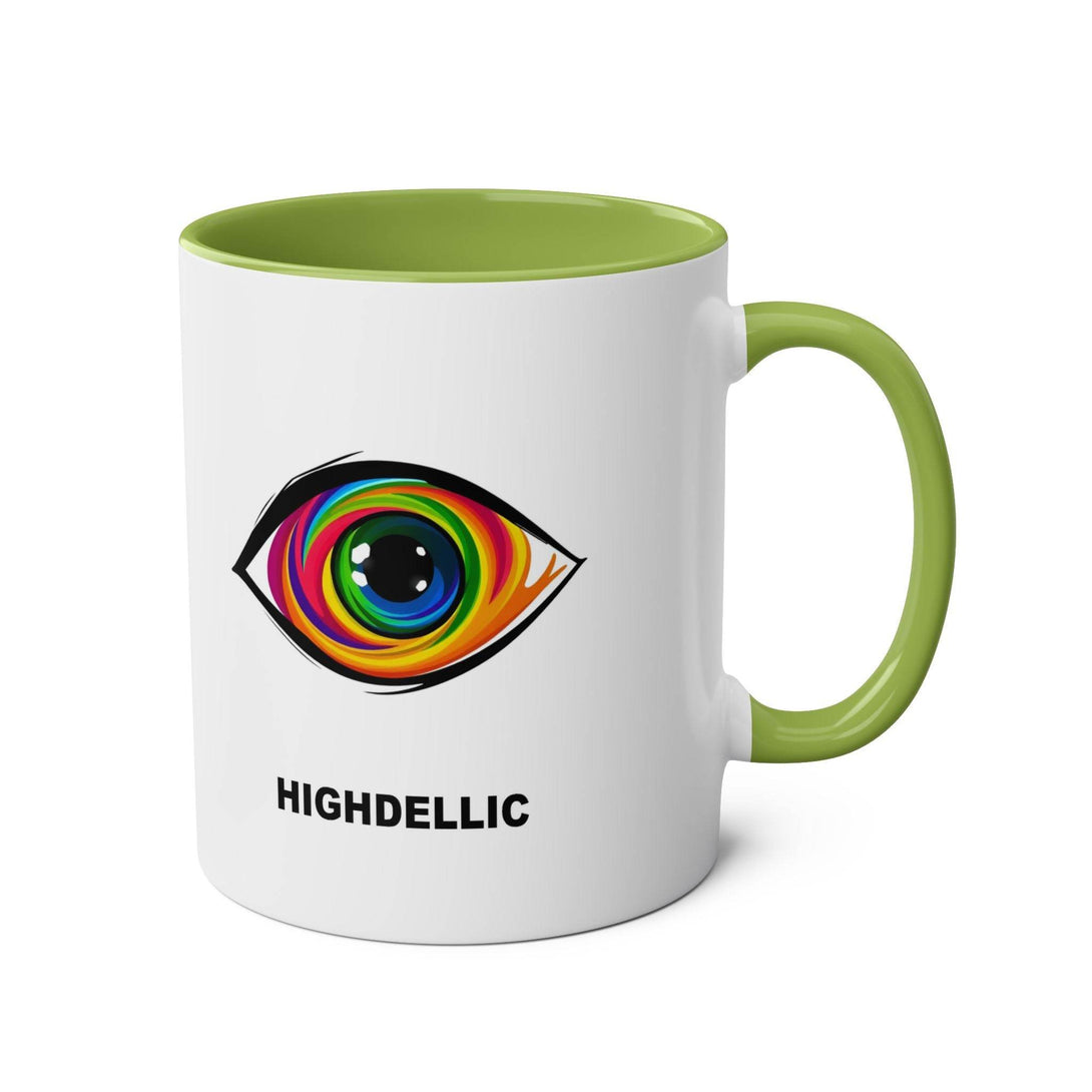 Highdellic PsEyeGo 1 on Vibrant Two-Tone 11oz Coffee Mug, - Highdellic