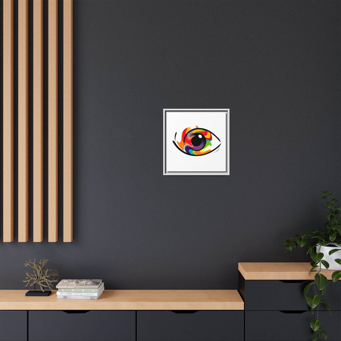 PsEyeGo 3 – Chromatic Flame on Framed Matte Canvas (Multi-color) - Highdellic