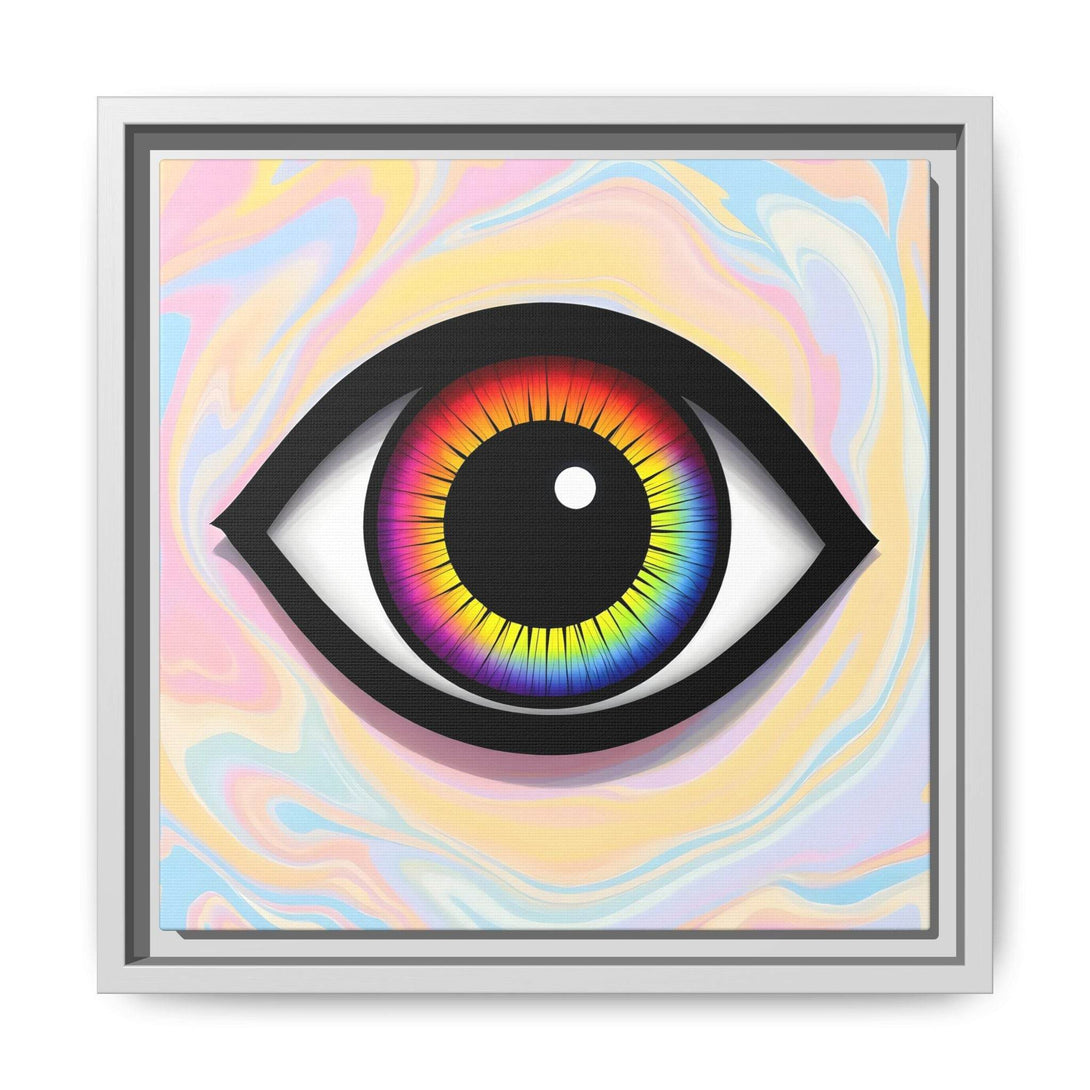 PsEyeFlow #25 - Chromatic Horizon. (Matte Canvas, Framed (Multi-color)) - Highdellic