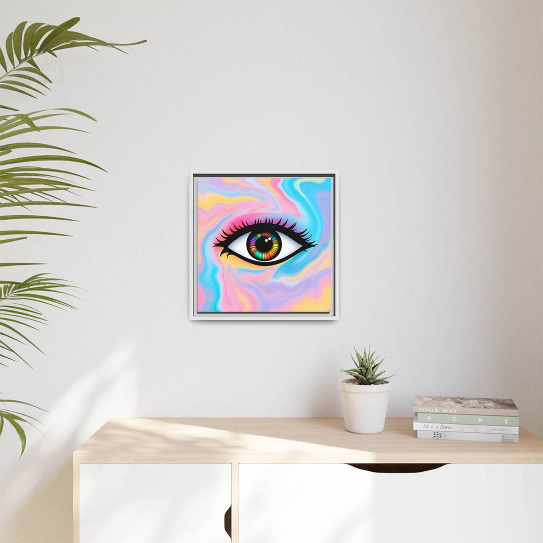 PsEyeFlow #32 - Prism Mirage on Framed Matte Canvas (multi colour) - Highdellic