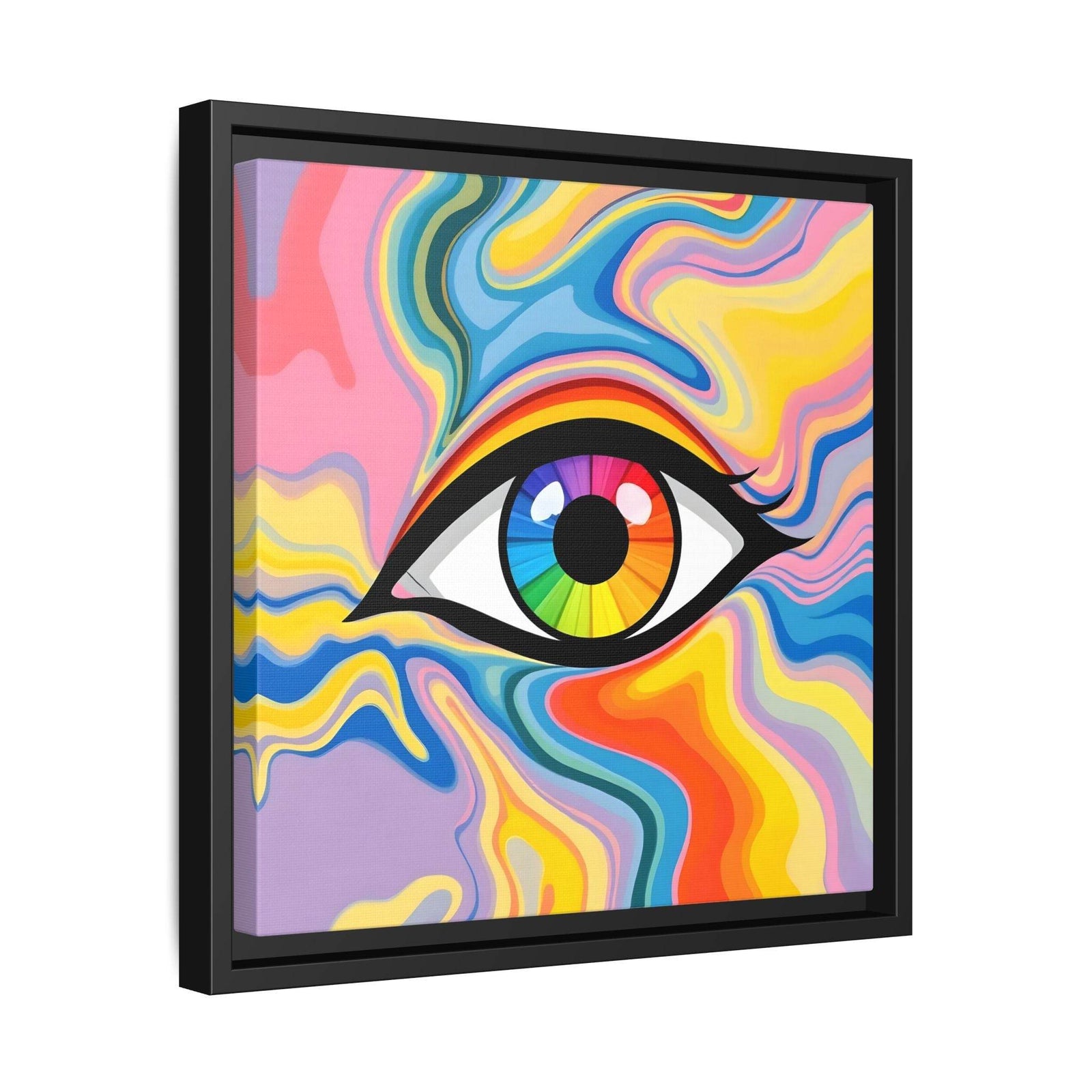PsEyeFlow #27 - Spectrum Drift. (Matte Canvas, Framed (Multi-color)) - Highdellic