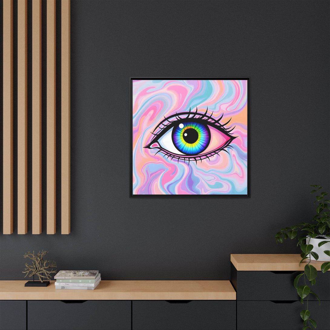 PsEyeFlow #3 – Vivid Mirage (Matte Canvas, Framed (Multi-color)) - Highdellic