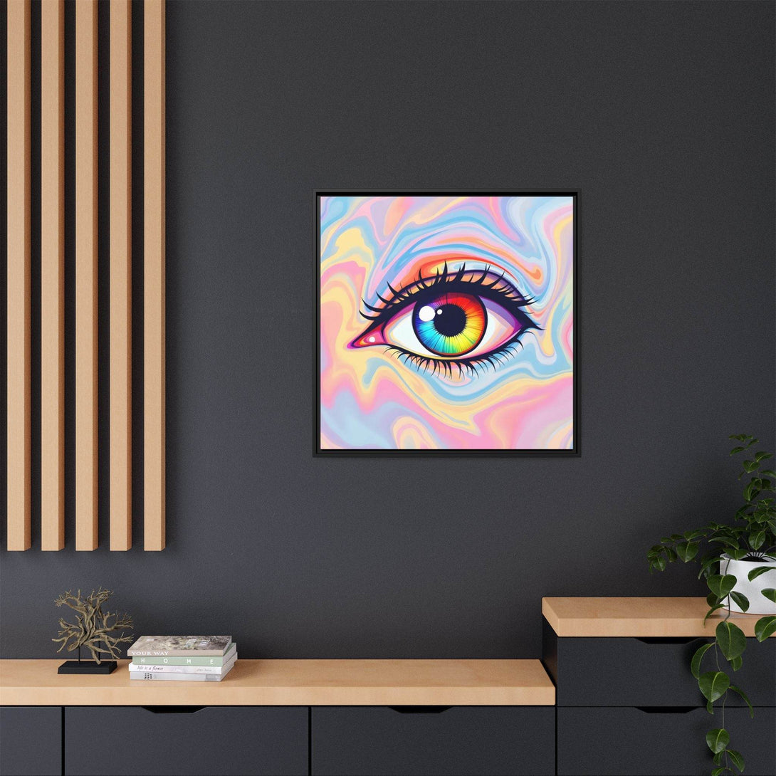PsEyeFlow #20 - Dreamwave Vision. ( Colorful Framed Matte Canvas Decor ) - Highdellic