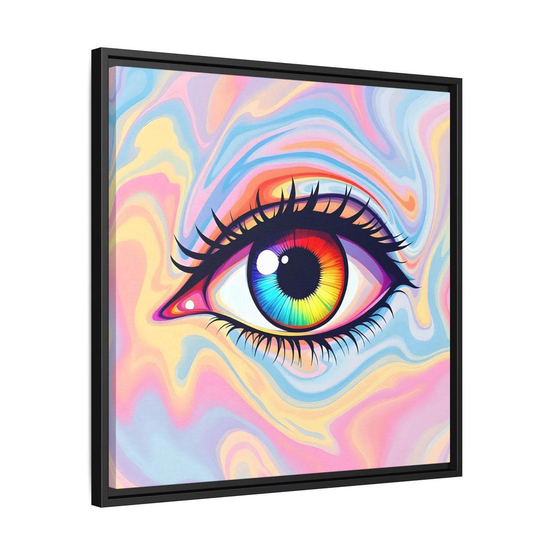 PsEyeFlow #20 - Dreamwave Vision. ( Colorful Framed Matte Canvas Decor ) - Highdellic