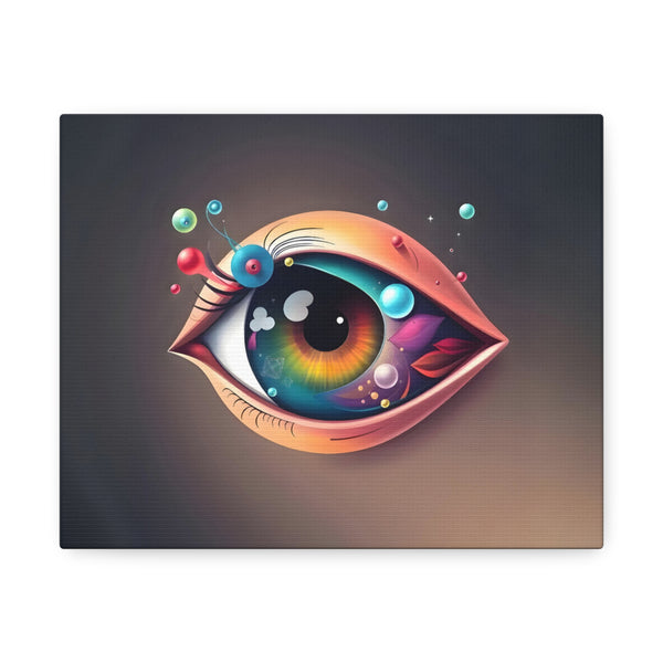 PsEyeDream #1 – The Blooming Gaze (Horizontal Cotton Stretched Canvas)