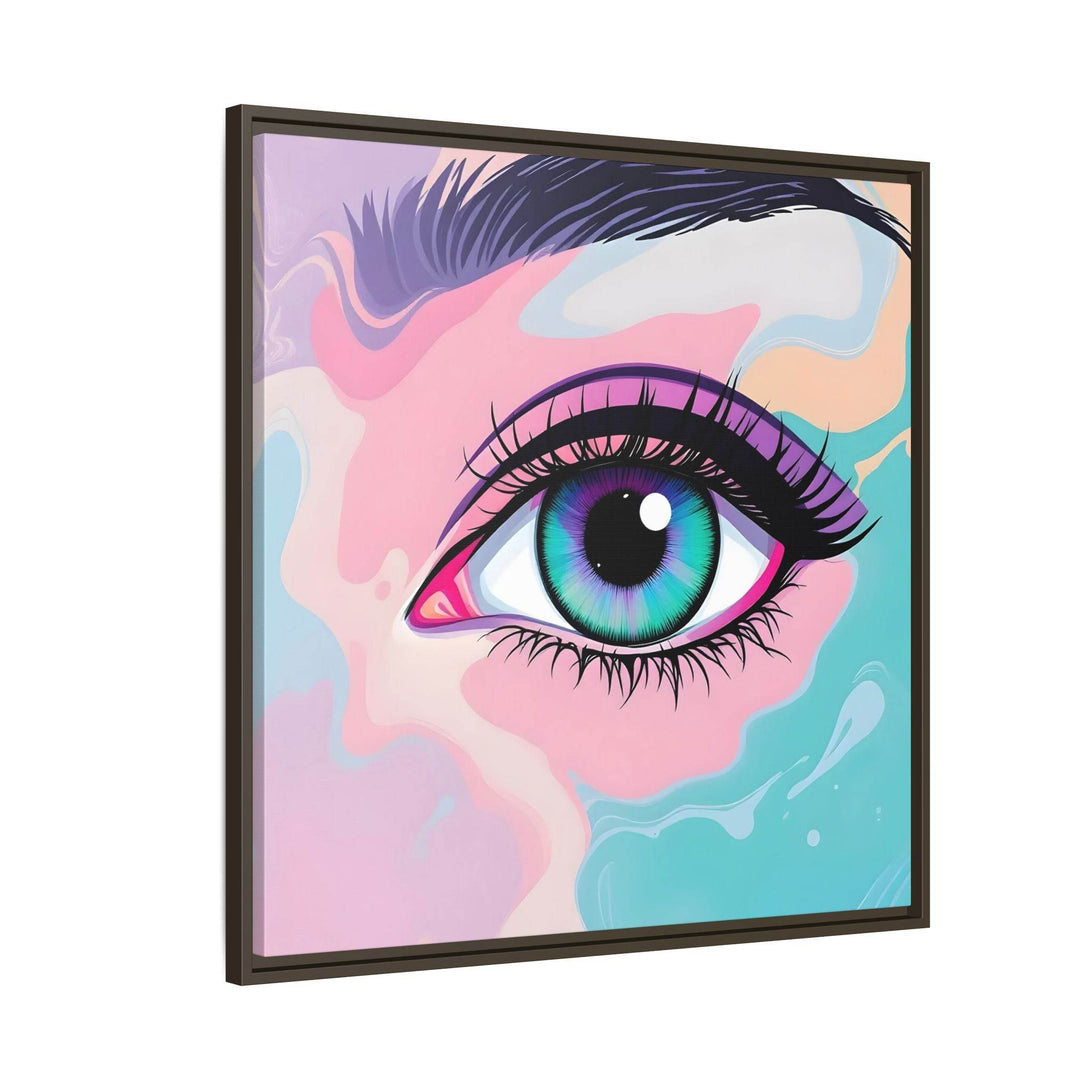 PsEyeFlow #2 – Lucid Gaze. ( Colorful Framed Matte Canvas Decor ) - Highdellic