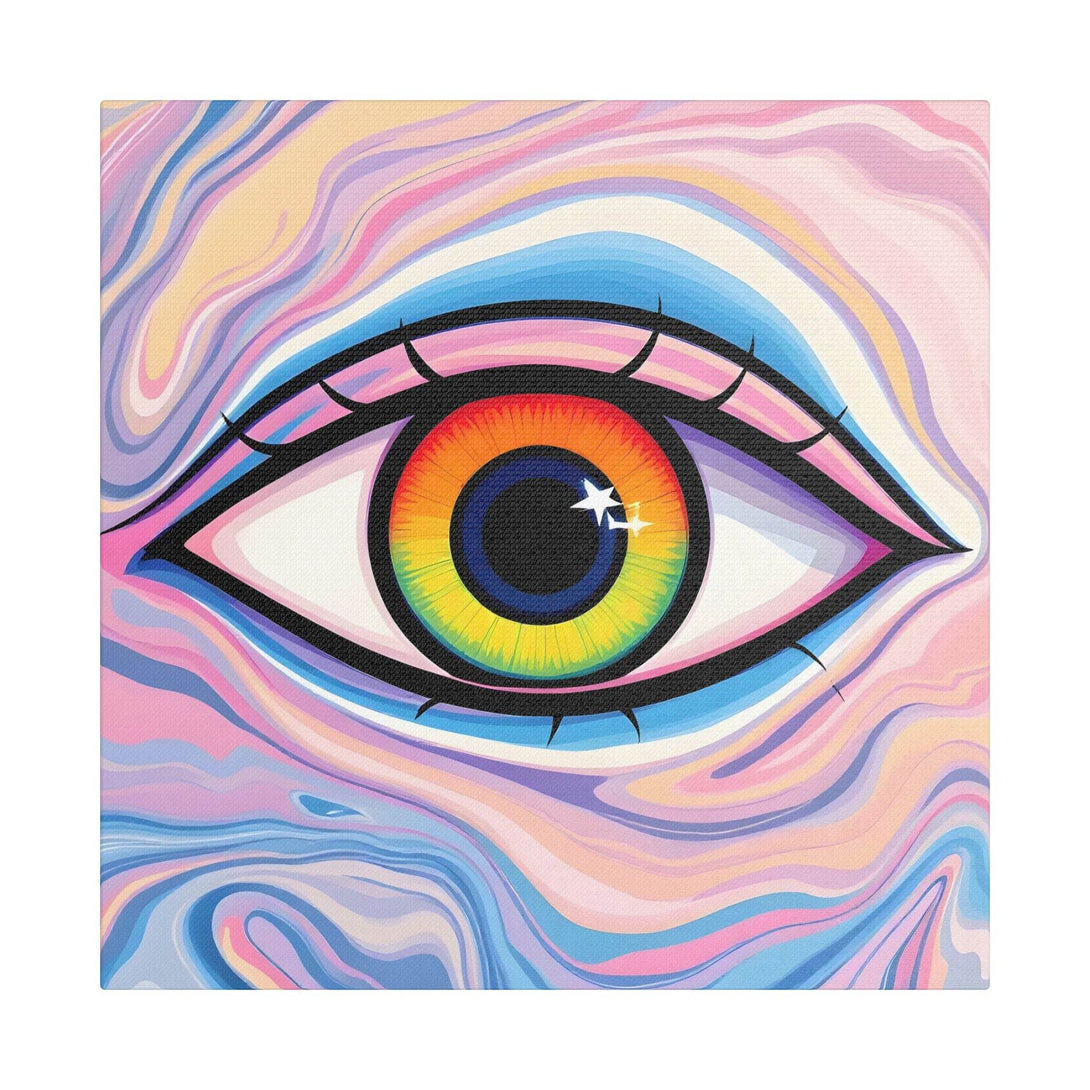 PsEyeFlow #9 - Celestial Stare. (Satin Canvas, Stretched) - Highdellic