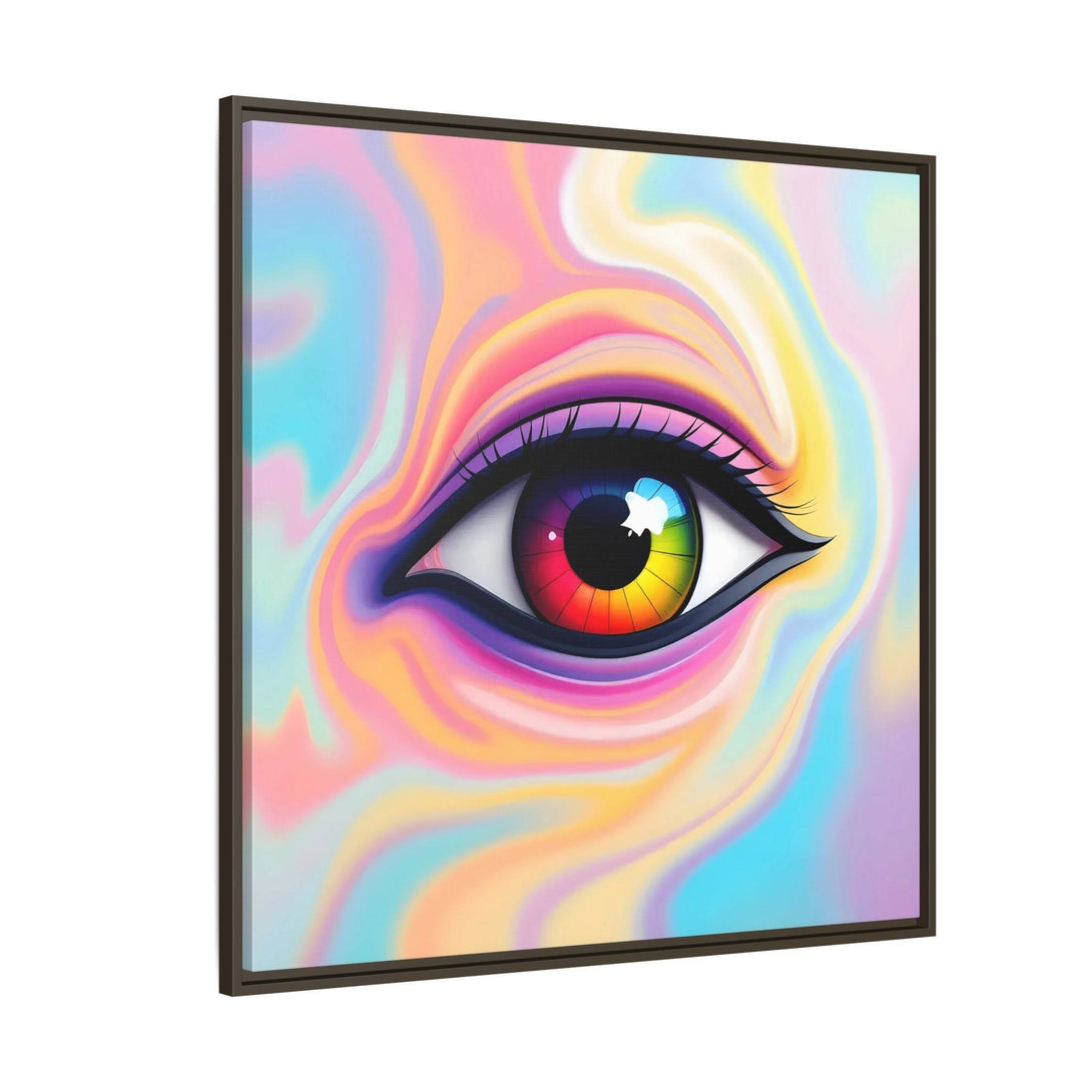 PsEyeFlow #34 – Veil of Visions on Framed Matte Canvas (multi colour) - Highdellic