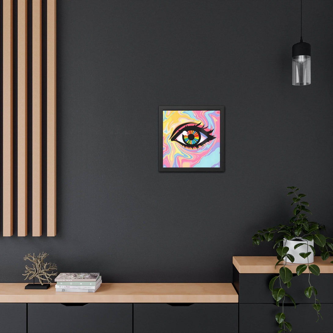 PsEyeFlow #12 - Prismatic Glimpse. ( wood Framed semi-gloss coated paper ) - Highdellic