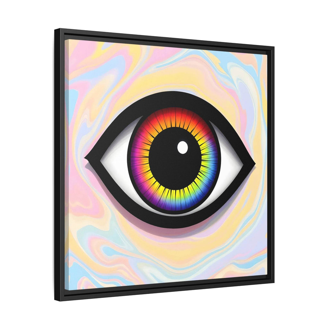 PsEyeFlow #25 - Chromatic Horizon. (Matte Canvas, Framed (Multi-color)) - Highdellic