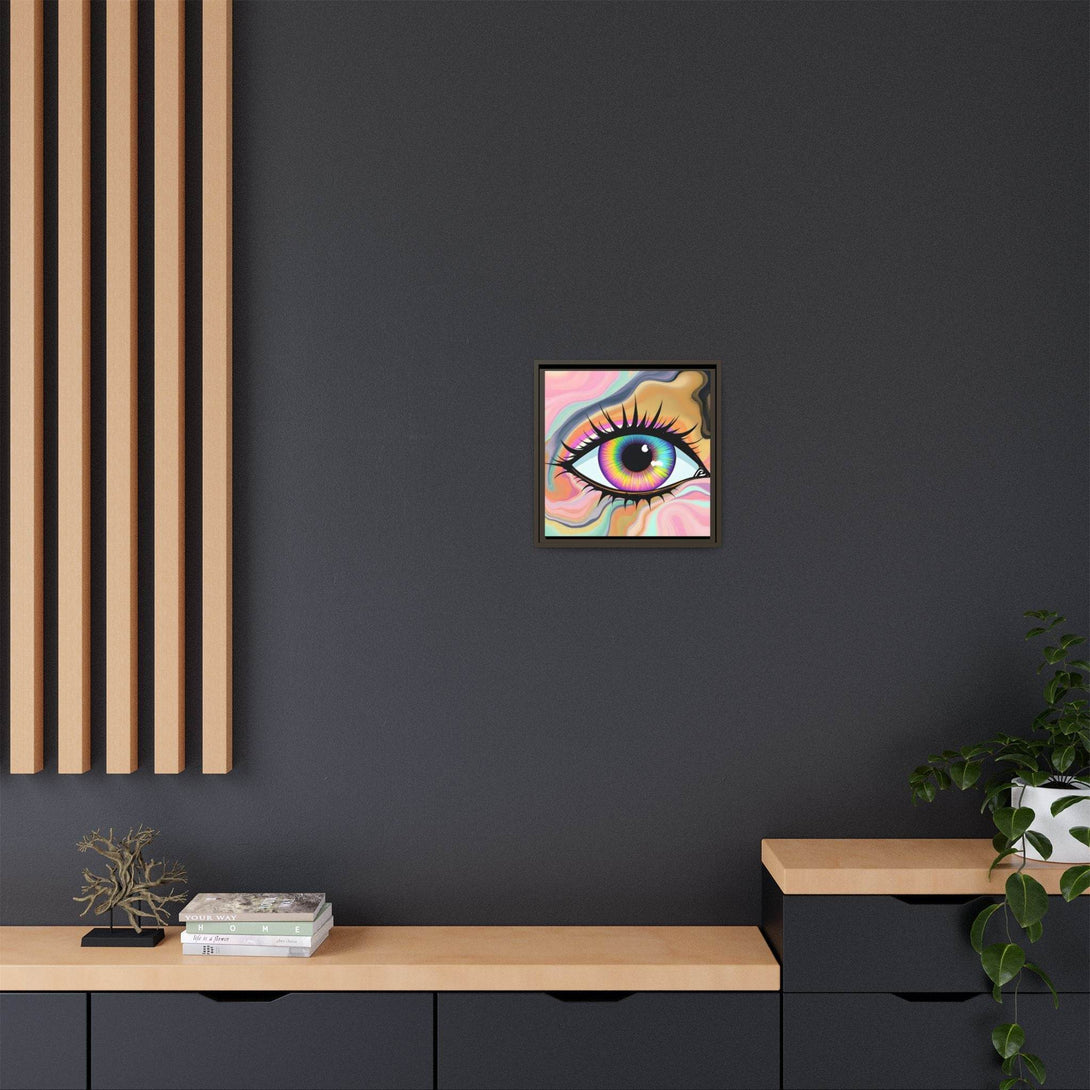 PsEyeFlow #7 - Cosmic Gaze. ( Colorful Framed Matte Canvas Decor ) - Highdellic