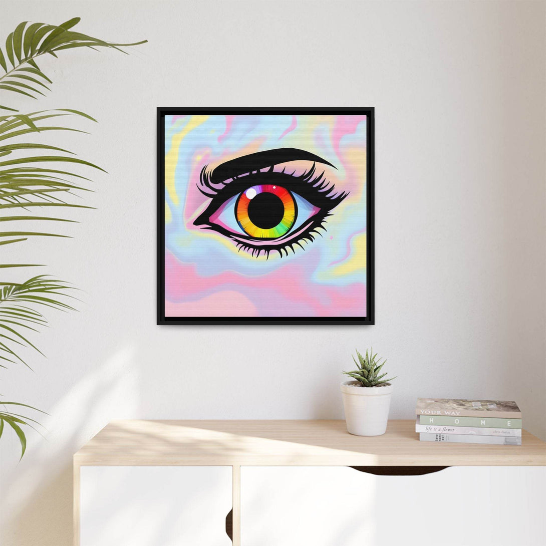 PsEyeFlow #35 - Spectrum Sentinel on Framed Matte Canvas (multi colour) - Highdellic