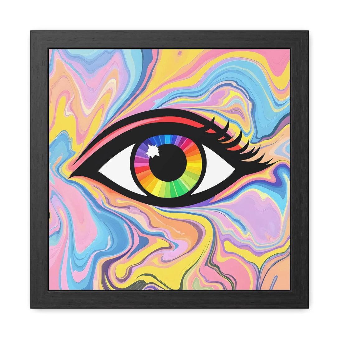 PsEyeFlow #16 - Spectrum Pulse. ( wood Framed semi-gloss coated paper ) - Highdellic
