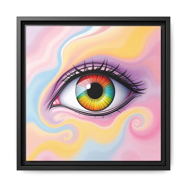 PsEyeFlow #36 – The Whispering Spiral on Framed Matte Canvas