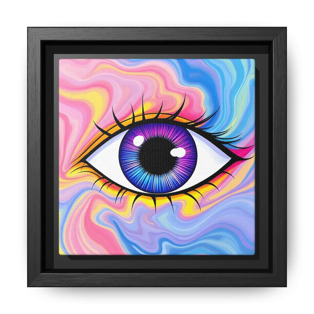 PsEyeFlow #28 - Cosmic Mirage on Framed Matte Canvas (Multi-color) - Highdellic