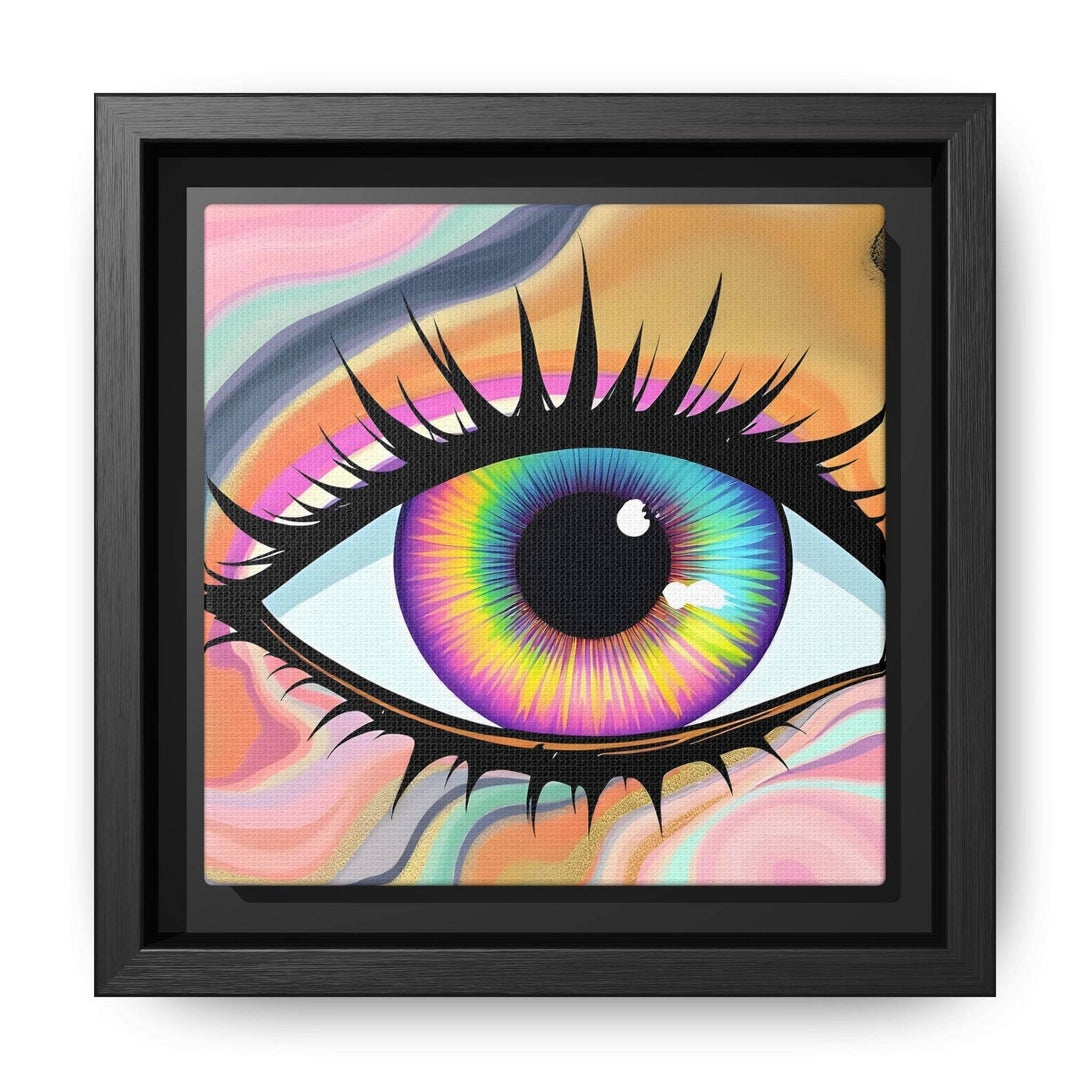 PsEyeFlow #7 - Cosmic Gaze. ( Colorful Framed Matte Canvas Decor ) - Highdellic