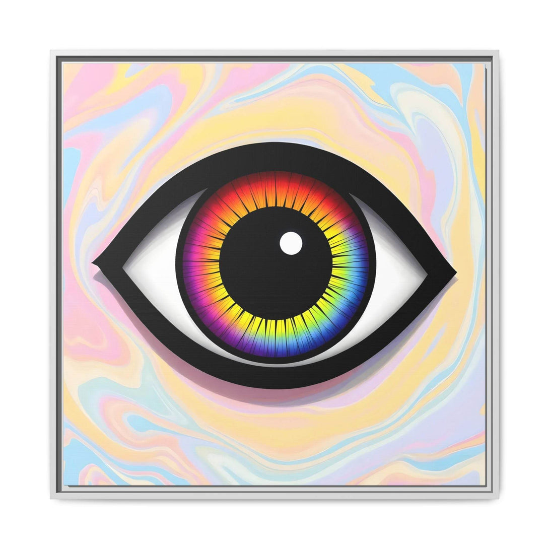 PsEyeFlow #25 - Chromatic Horizon. (Matte Canvas, Framed (Multi-color)) - Highdellic