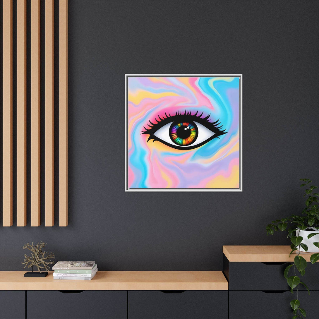 PsEyeFlow #32 - Prism Mirage on Framed Matte Canvas (multi colour) - Highdellic