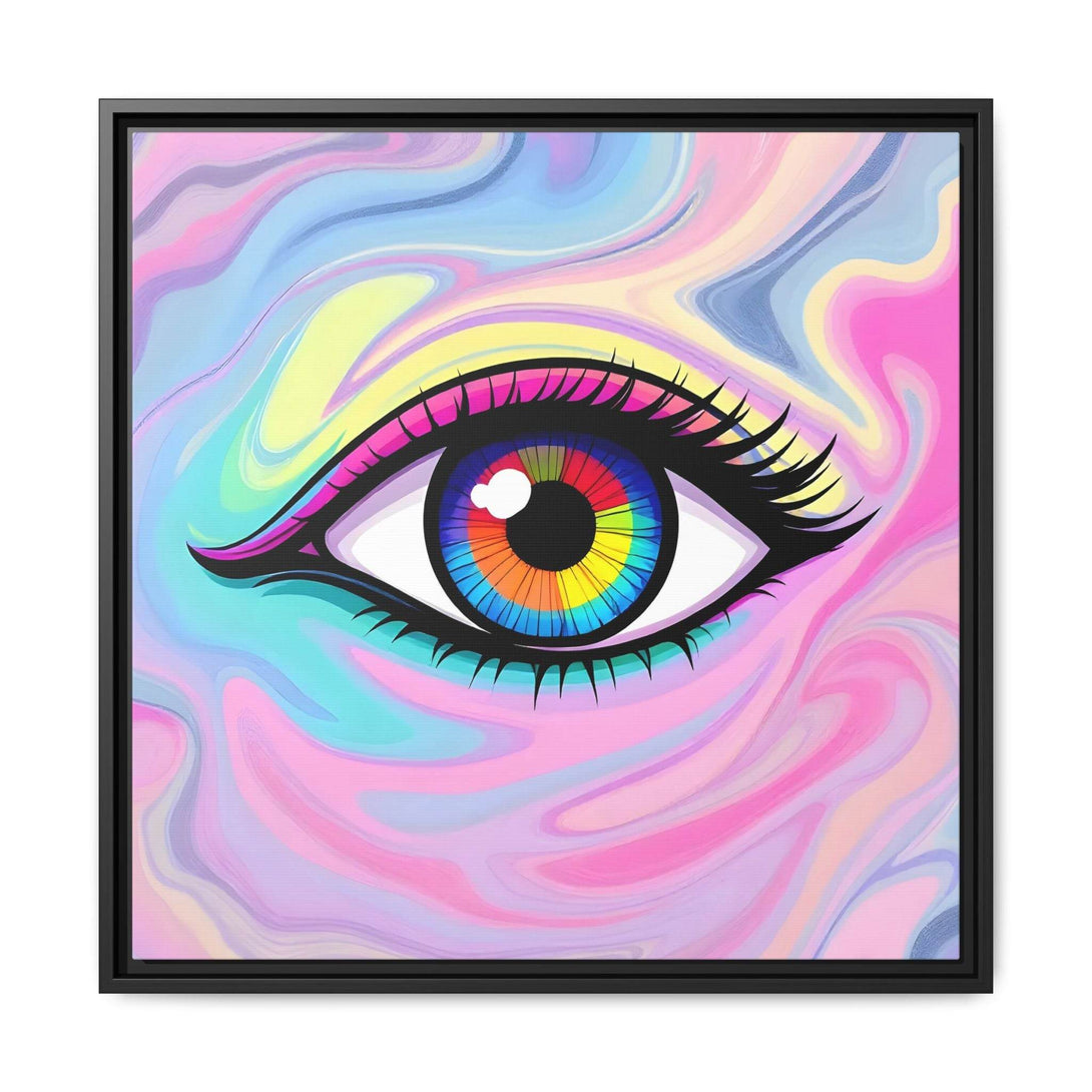 PsEyeFlow #8 - Radiant Vision. ( Colourful Framed Matte Canvas Decor ) - Highdellic