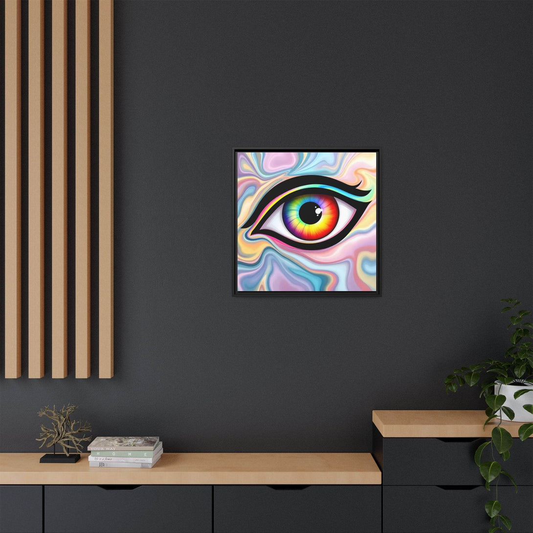 PsEyeFlow #24 - Prism Reflection (Square Matte Canvas, Framed (Multi-color)) - Highdellic