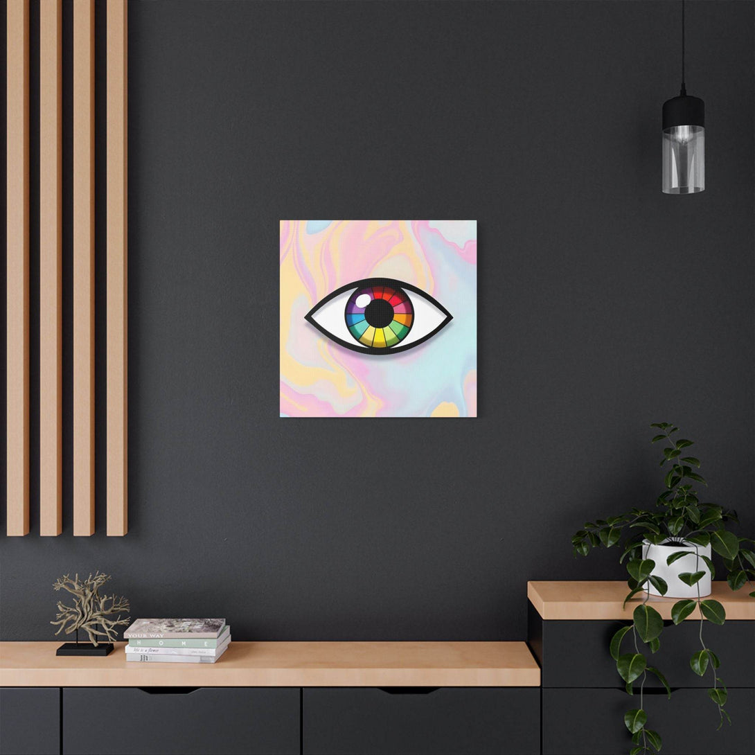 PsEyeFlow 5 - Prism Stare. (Satin Canvas, Stretched) - Highdellic