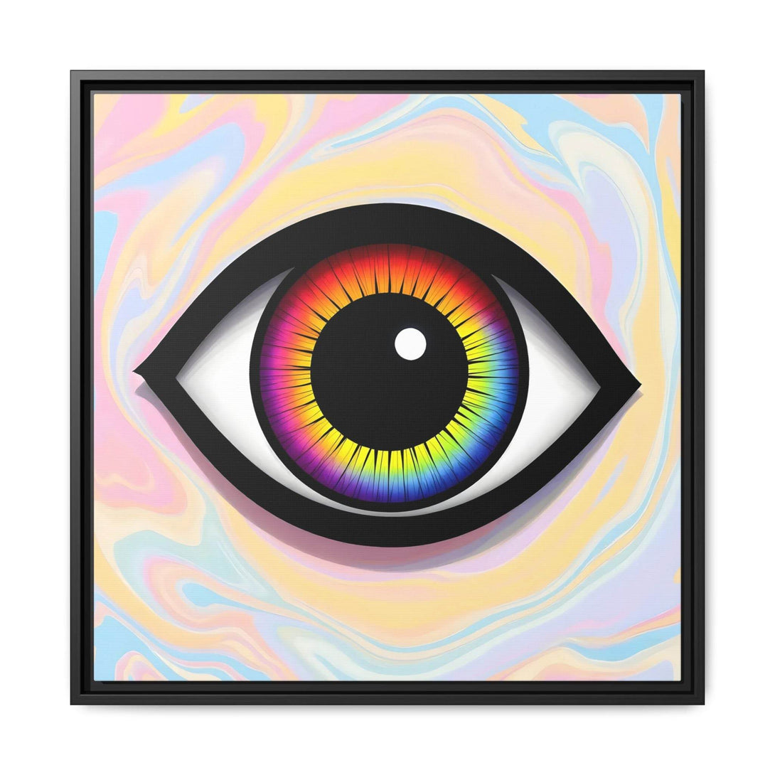 PsEyeFlow #25 - Chromatic Horizon. (Matte Canvas, Framed (Multi-color)) - Highdellic